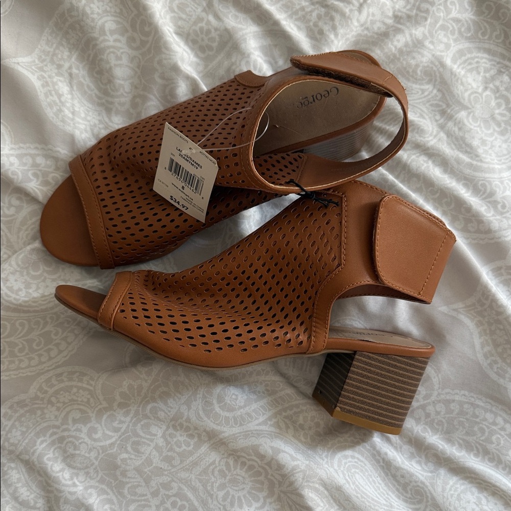 George Women's Tan Heeled Sandals